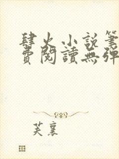 肆火小说笔趣免费阅读无弹窗