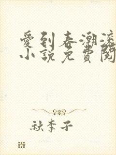 爱到春潮滚滚来小说免费阅读