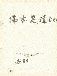 佛本是道txt封面