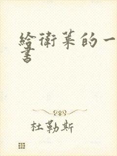 给卫莱的一封情书封面