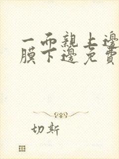 一面亲上边一面膜下边免费阅读
