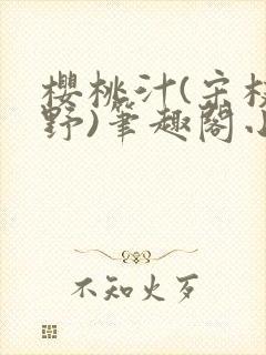 樱桃汁(宋枝江野)笔趣阁小说渡欲