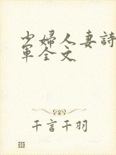 少妇人妻诗雨小军全文封面