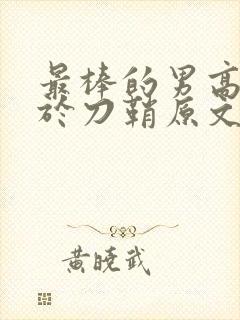 最棒的男高中生于刀鞘原文阅读
