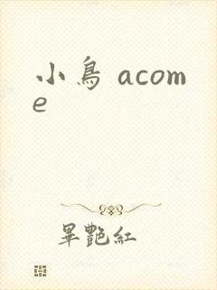小鸟 acome封面