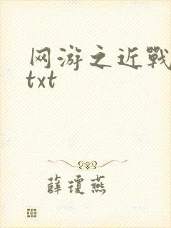 网游之近战法师txt