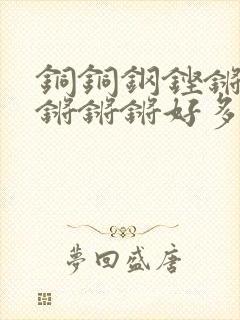 铜铜钢铿锵锵锵锵锵锵好多少阅读