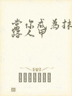 当你成为抹布文路人甲封面