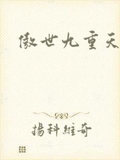 傲世九重天小说封面
