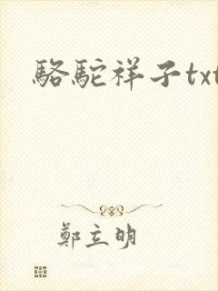 骆驼祥子txt