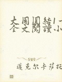 大团圆结1一6全文阅读小说