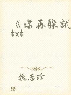《你再躲试试》txt