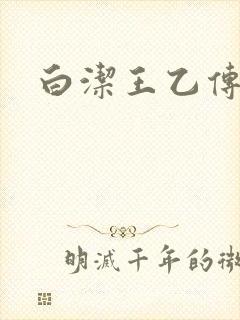 白洁王乙传说封面