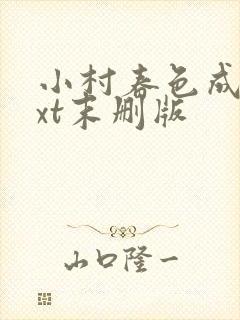 小村春色成刚txt末删版封面