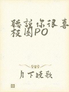 听说你很喜欢我校园PO封面