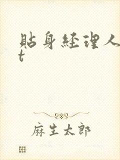 贴身经理人txt