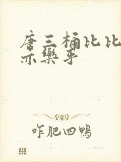 唐三桶比比乐不亦乐乎封面