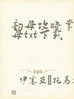 韵母攻略掌中美母txt下载