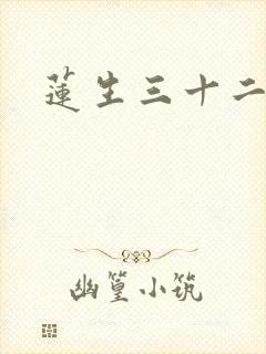 莲生三十二封面