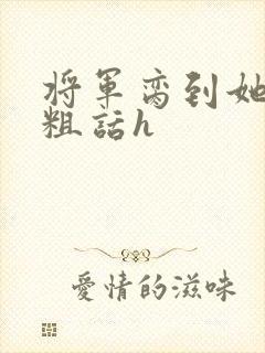 将军脔到她哭h粗话h封面