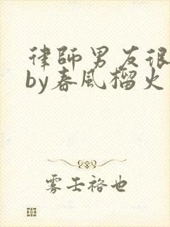 律师男友很难撩by春风榴火封面