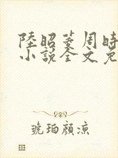 陆昭菱周时阅的小说全文免费阅读