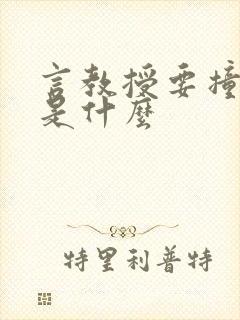 言教授要撞坏了是什么