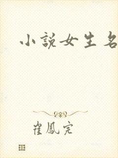 小说女生名字