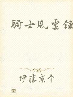 骑士风云录封面