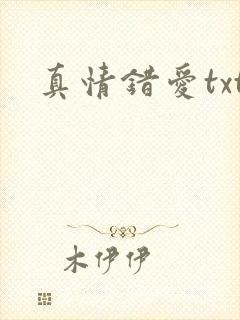 真情错爱txt封面