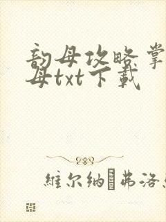 韵母攻略掌中美母txt下载