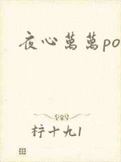 夜心万万po封面
