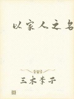 以家人之名小说