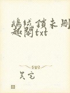 鹅绒锁未删除笔趣阁txt