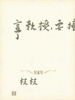 言教授,要撞坏了