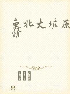 东北大坑原始激情