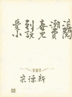 爱到春潮滚滚来小说免费阅读