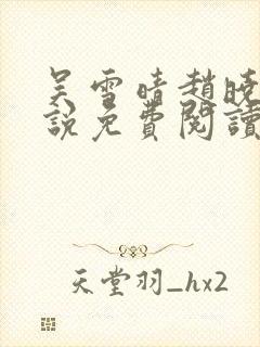 吴雪晴赵晓东小说免费阅读