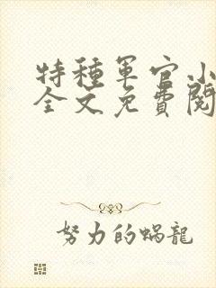 特种军官小小妻全文免费阅读