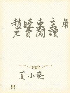 赵晓东主角小说免费阅读