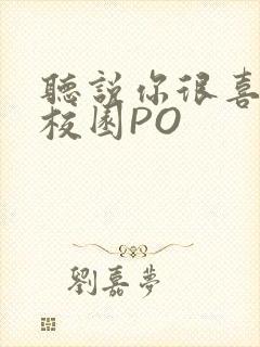 听说你很喜欢我校园PO封面