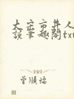 大宋市井人家小说笔趣阁txt