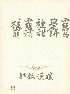 校霸被学霸玩到崩溃甜饼写手