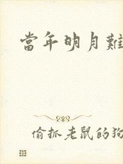 当年明月难寻