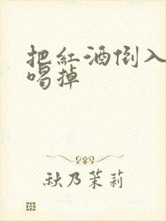 把红酒倒入b里喝掉