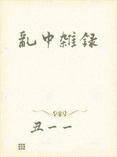 乱中杂录
