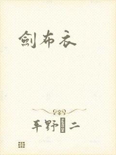剑布衣封面