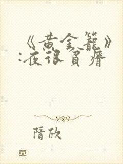 《黄金笼》作者:夜很贫瘠封面