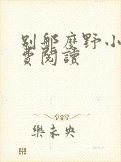 别那么野小说免费阅读封面