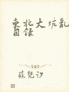 东北大坑乱全集目录封面